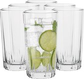 Longdrinkglazen Tumbler Waterglazen Glas Sapglazen Drinkglazen Long Drink Highball Cocktailglas | Vaatwasmachinebestendig | Verzameling Gina | 340 ML |