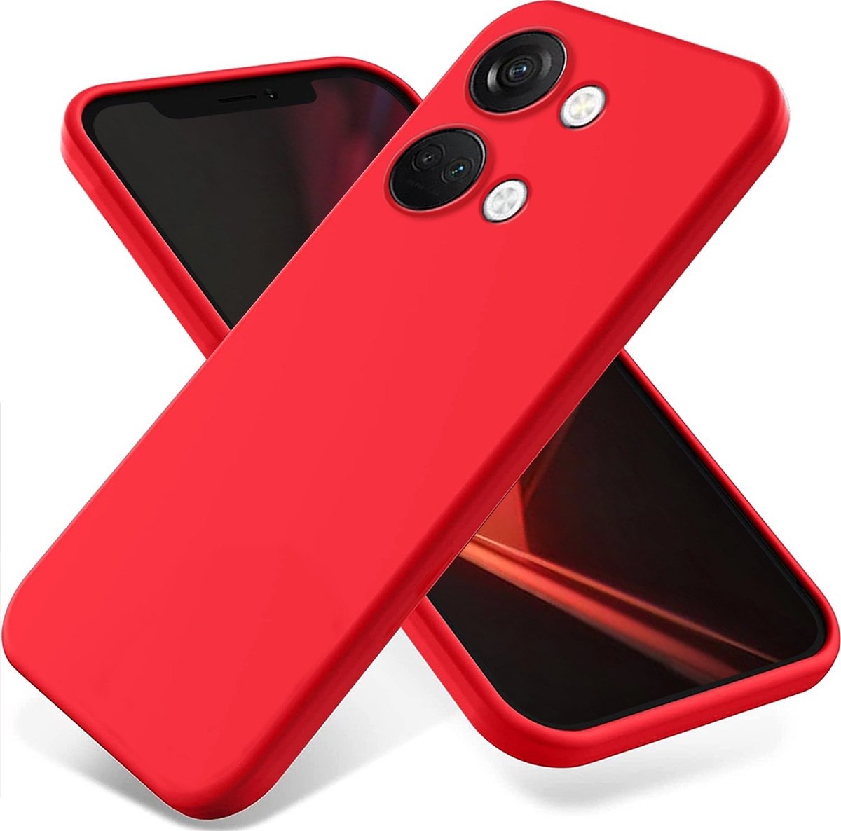 Mobigear Hoesje geschikt voor OnePlus Nord 3 Telefoonhoesje Flexibel TPU | Mobigear Colors Backcover | Nord 3 Case | Back Cover - Rood