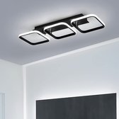 Moderne LED Plafondlamp - Kroonluchter - Gangpad of Hal - 3 Kop Led Lamp - Zwart - 72 cm - Plafoniere