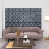 Panneaux muraux 3D The Living Store - EPS - 50 x 50 cm - Gris origami