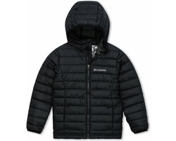 Columbia Powder Lite™ Boys Hooded Jacket - Jongens Jas - Gewatteerde puffer Jas met Capuchon - Maat XS - Zwart