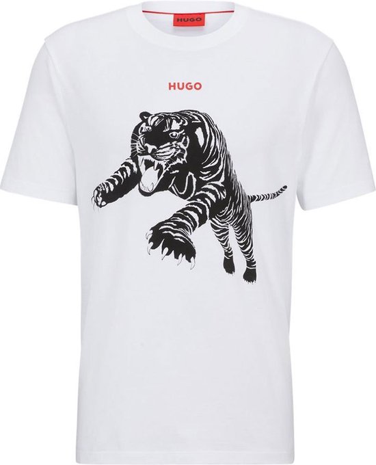 Hugo Darpione 10233396 T-shirt à manches courtes Wit M Homme