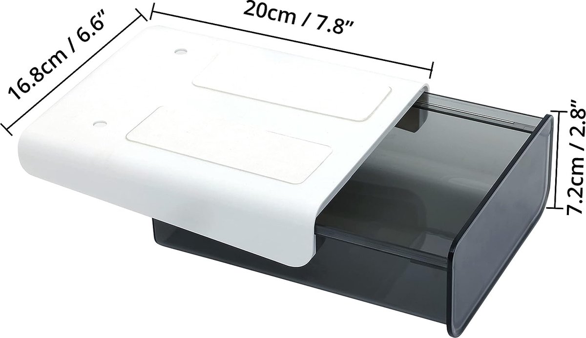Onder Bureaulade Bevestigbare Verborgen Zelfklevende Uitschuifbare Plastic Stick Op Lade Onder Bureau Organizer Kantoorbenodigdheden Qinghai