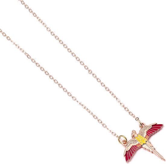 The Carat Shop Harry Potter: Rose Gold Plated Fawkes Ketting Jewelry