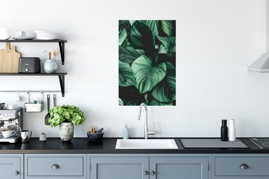 Poster Jungle - Feuilles - Tropical - Plantes - Nature - 60x90 cm - Décorations de Noël - Décoration de Noël pour intérieur - Noël