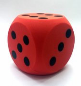 Foam Dobbelsteen - rood - 16 x 16 cm - Dobbelspel