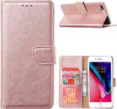 LuxeBass Hoesje geschikt voor iPhone 7 Plus / 8 Plus - Bookcase Rose Goud - portemonnee hoesje - telefoonhoes - gsm hoes - telefoonhoesjes