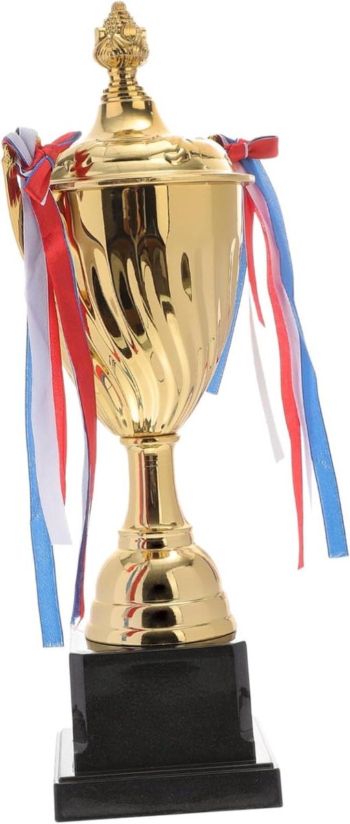 Gouden Trofee Cup - Prestatietrofee Award - Wedstrijd Beloning - Klassiek Beker Ontwerp - 35.5x10x10cm - Goud