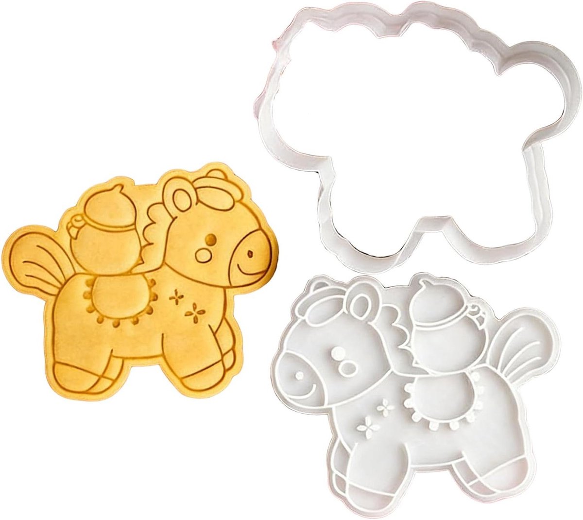 Koekjesvorm Paard - Bakvorm Dieren - Feestelijk Bakken - Makkelijk Loslatend - 94 cm - Kalebas