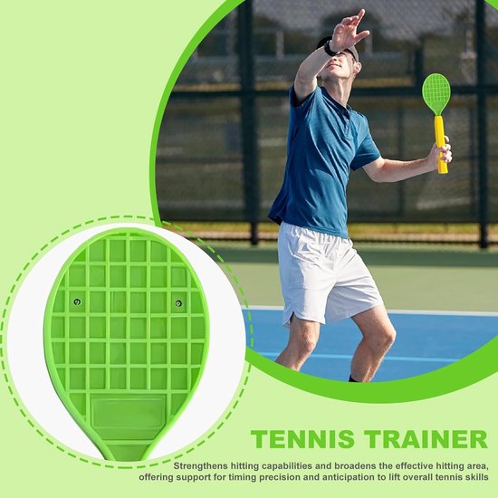 Tennisoefenapparatuur - Swing trainer - Slagverbetering - Draagbaar ontwerp - 35 cm diameter - Niet gespecificeerd — afbeelding 3