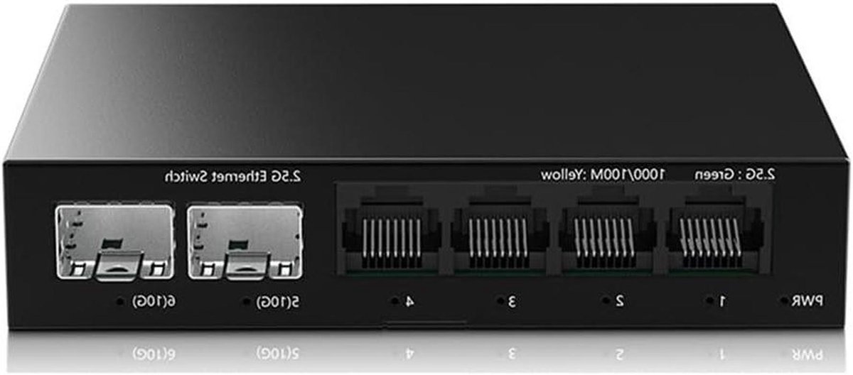 Netwerkswitch - Ethernet Hub - Netwerk Uitbreiden - Plug and Play - 4 Poorten - Zwart