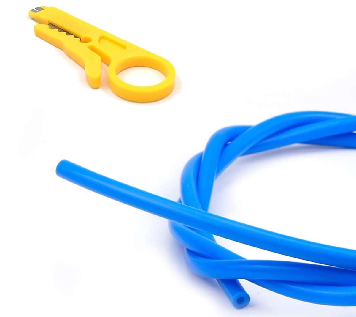 3D-printer slang - Bowden buis - Filament voeren - Inclusief snijder - 1 meter - Blauw