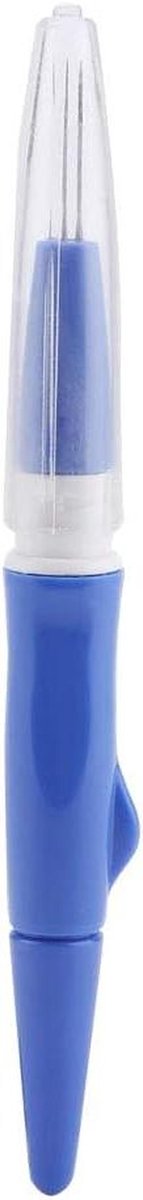 Borduurpen Set - Borduurgereedschap - Textiel Decoreren - Comfortabele Grip - 3 Naalden - Blauw