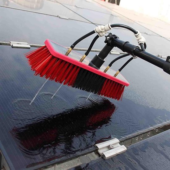Reinigingspaal Set - Glasbewassing Telescoop - Hoge Oppervlakken Schoonmaken - Waterdoorvoer Systeem - 12 Meter Uitschuifbaar - Grijs — afbeelding 4