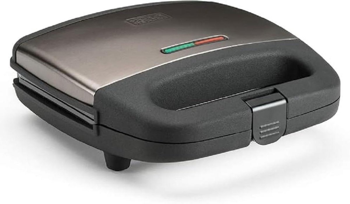 Sandwichtoaster Vierkant - Tosti Apparaat - Snel Lunchen - Optimale Afdichting - 21.5x12.5cm Platen - Roestvrij Staal