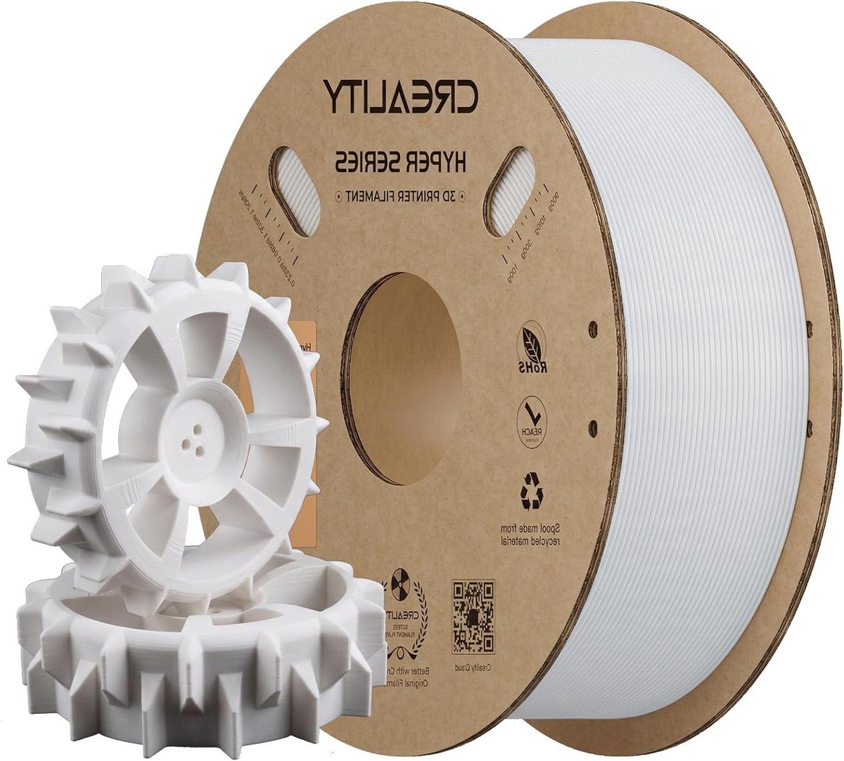3D Printer Filament - ABS Materiaal - Snel Printen - Hoge Slagvastheid - 1 kg 1.75 mm - Wit