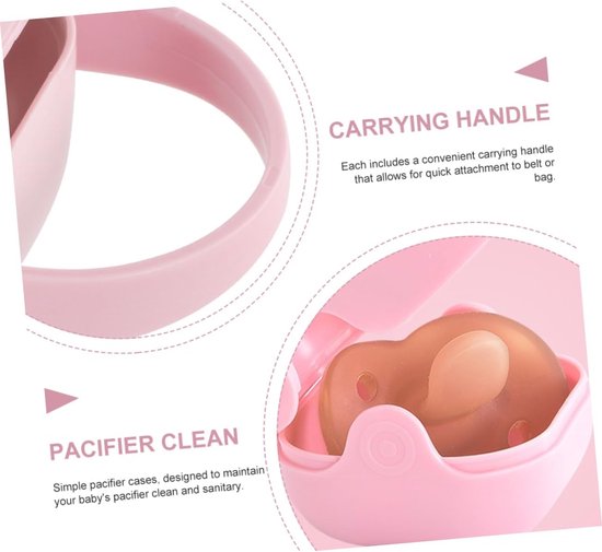 Fopspeen Houder Doosje - Speen Opberger - Baby Onderweg - Hygiënisch en Draagbaar - 4 Stuks - Gemengde Kleuren — afbeelding 2