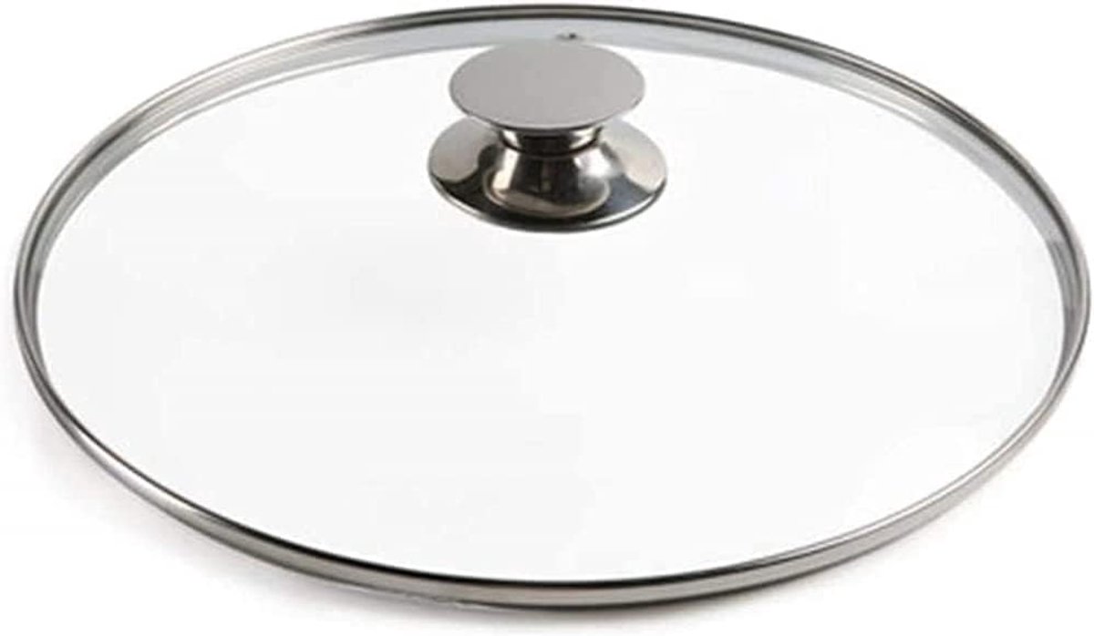Pan Deksel - Wok Cover - Praktisch Koken - Universele Pasvorm - 31cm Diameter - Staal Look