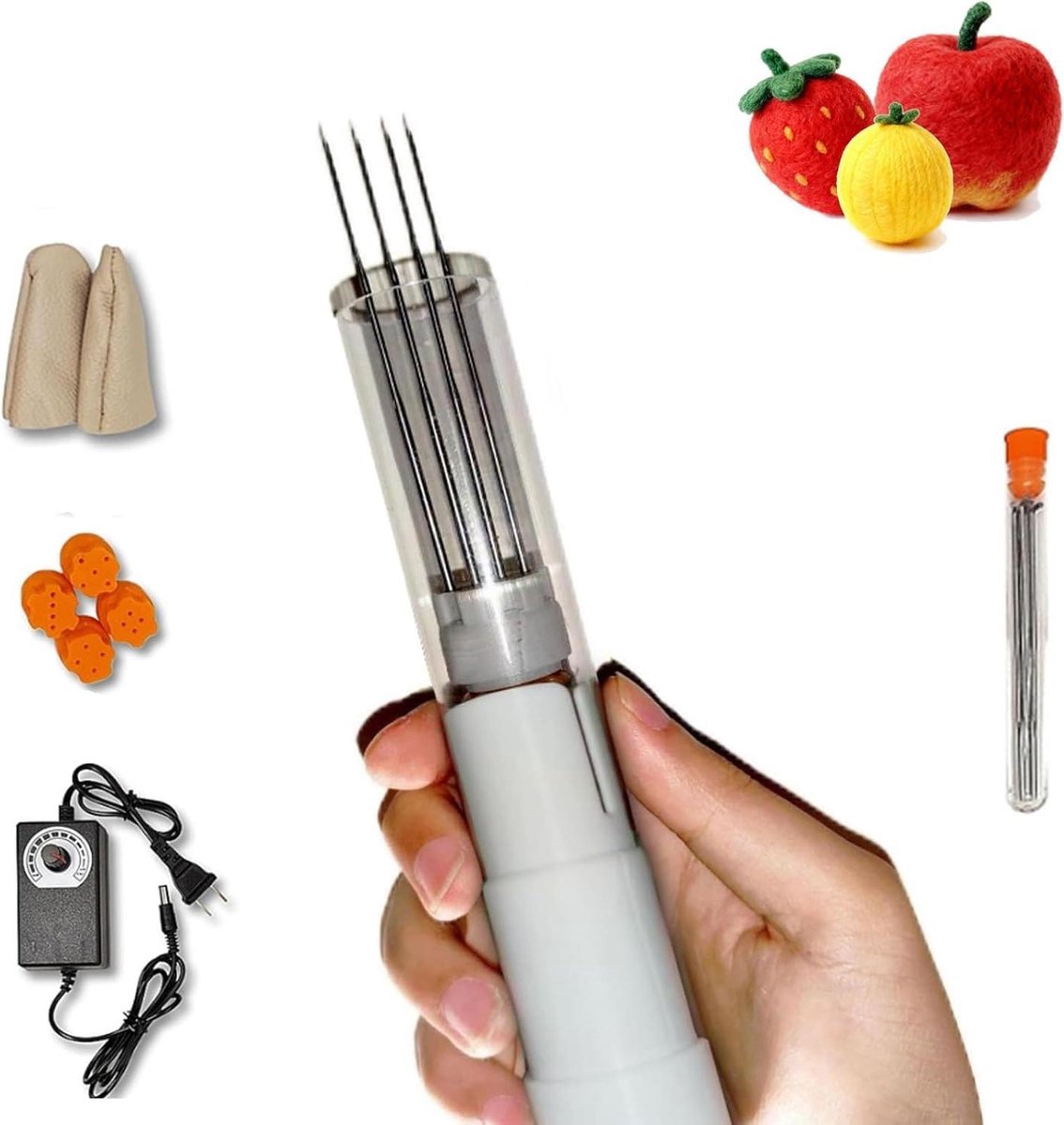 BaYuYPOO Elektrische Naaldviltmachine, 7-Naald Snelheid Verstelbaar Wolvilttool met 2 cm slag & Transparante Schaal, Efficiënte DIY Wollen Sculpting voor Beginners en Kunstenaars