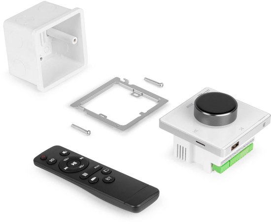 Power Dynamics Powerline B100W inbouw versterker met 4 plafondspeakers - 6.5 inch - 4x 25W - Zwart — afbeelding 2
