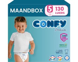 Confy Premium - Luiers Maat 5 (11-18kg) - 130 Luiers - Maandbox