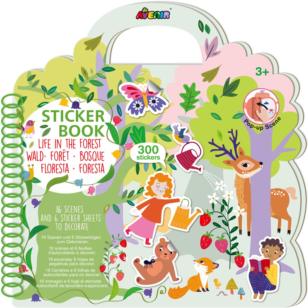 AVENIR Stickerboek - Bos - Met 300 Stickers - 3 Jaar