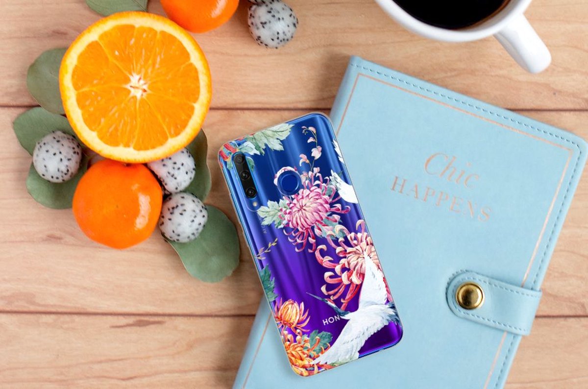 Honor 20 Lite TPU Hoesje Bird Flowers