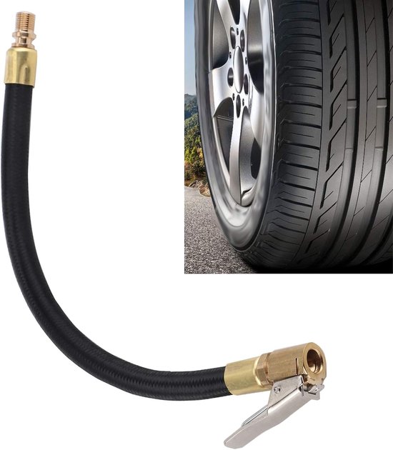 Auto Motorfiets Banden Inflator Slang verlengbuis Snelpomp Chuck Adapter voor Opblaasbare Pomp Met Klep - Bandenpomp - Slangadapter van Merkloos — afbeelding 4