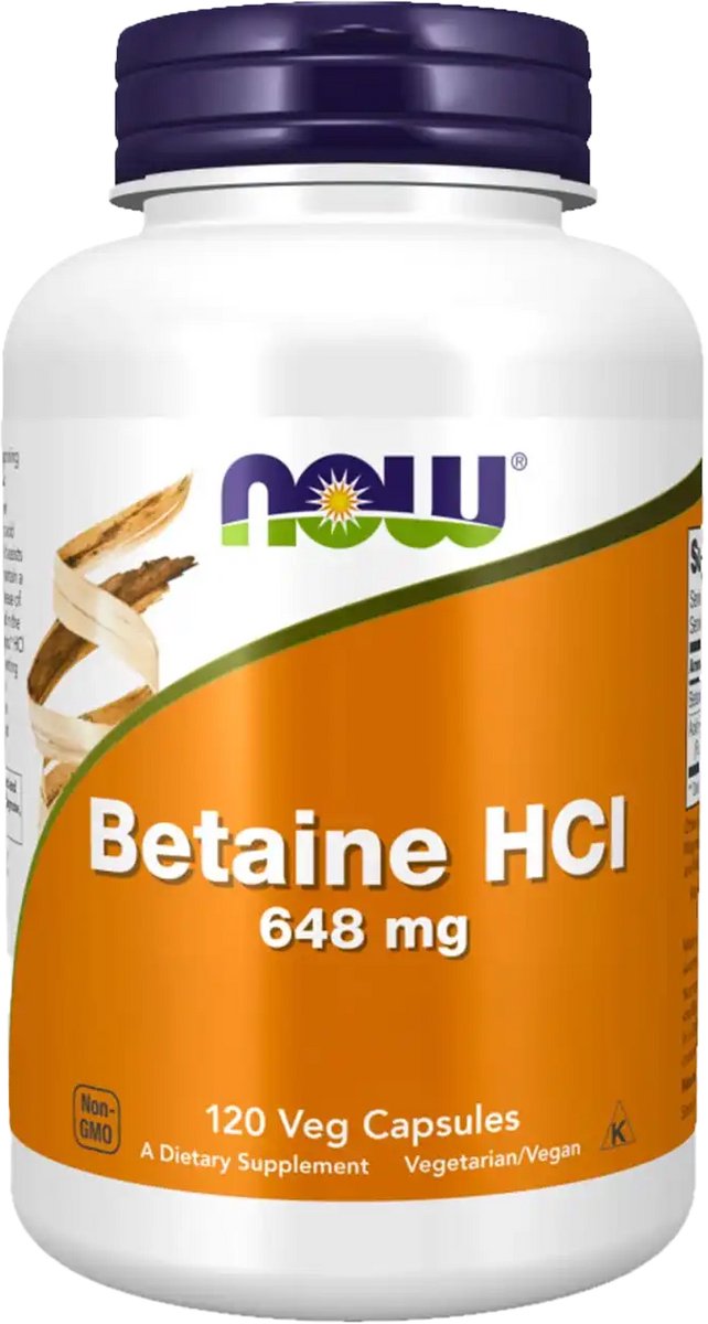 Betaïne HCL 648 mg (120 vegan capsules)