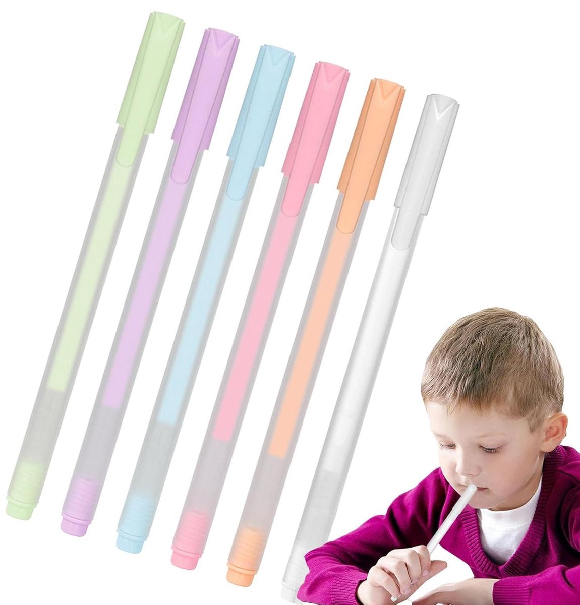 Zelfklevende stiften - Knutsel lijm - Hobby projecten - Nauwkeurige kogelpunt - 6 stuks - Kleur