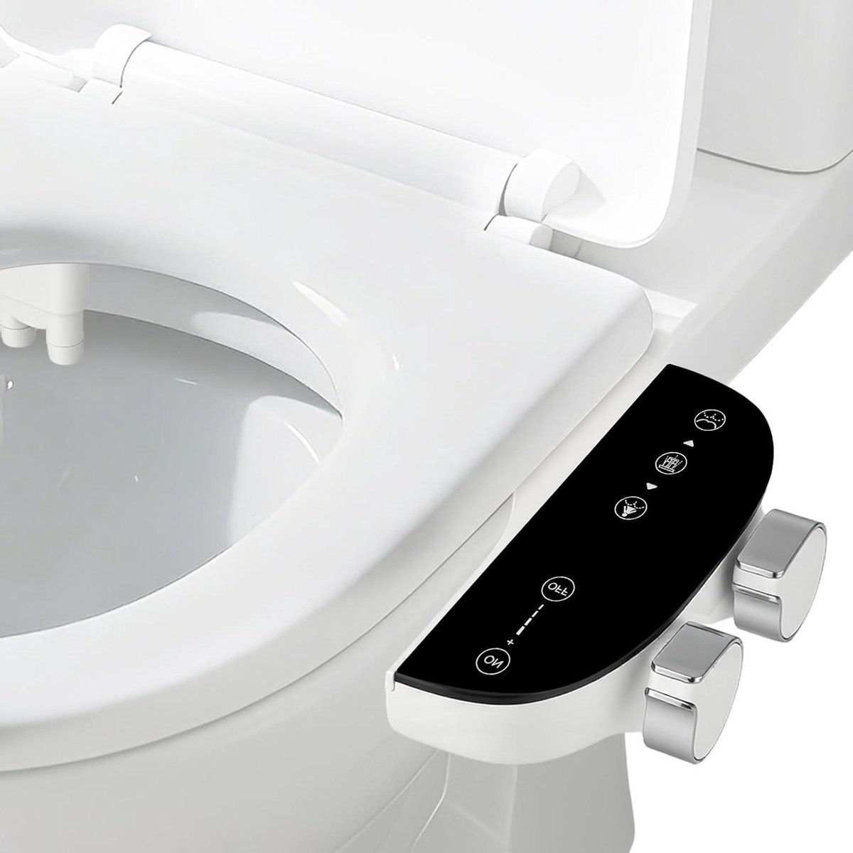 Bidet Toilet Opzetstuk - Douche Toilet - Intieme Hygiëne - Dubbele Zelfreinigende Sproeiers - 35.8 x 17 x 7.5 cm