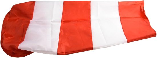 Windsok - Windzak Windmeter - Windrichting Meten - Reflecterende Strepen - 60cm 80cm 100cm - Rood Wit — afbeelding 5