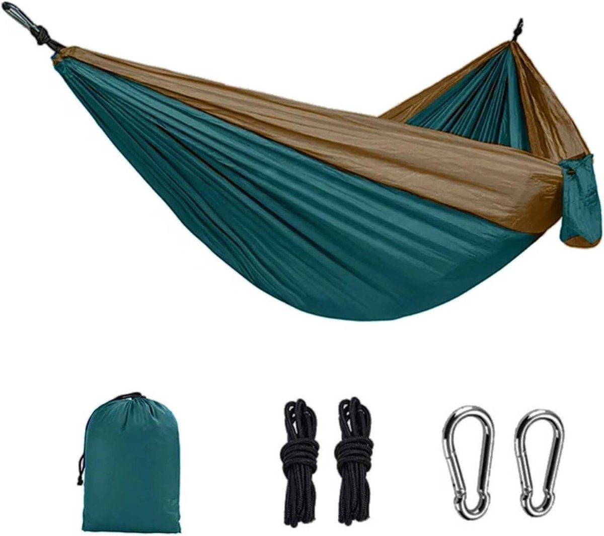 Camping Hangmat - Draagbare Hangmat - Ontspannen Buiten - Verdikt en Verbreed - 270 x 140 cm - Groen