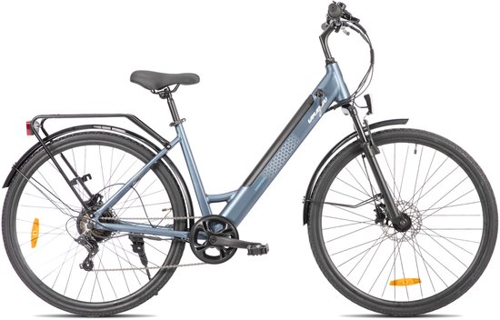 LAMASSU Elektrische Fiets - 700*38C - 250W Motor - 60 km Actieradius -Shimano 7 Versnellingen - Aluminium Frame - Unisex - Blauw — afbeelding 4