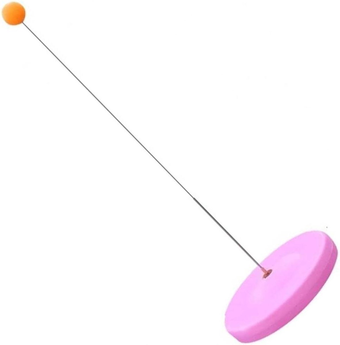 Tafeltennis Trainer - Bal Oefening - Sport Training - Flexibele Schacht - 90cm Hoogte - Roze