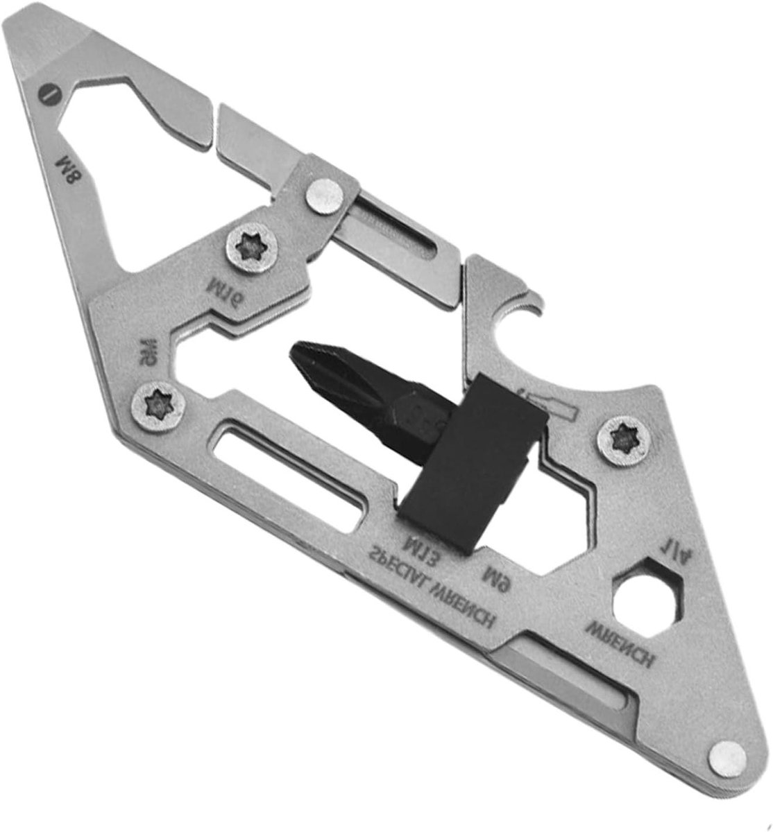 Gereedschap Karabiner - Praktische Klem - Outdoor Avonturen - Roestvrij Staal - 9.2x3.3 cm - Zilverkleurig