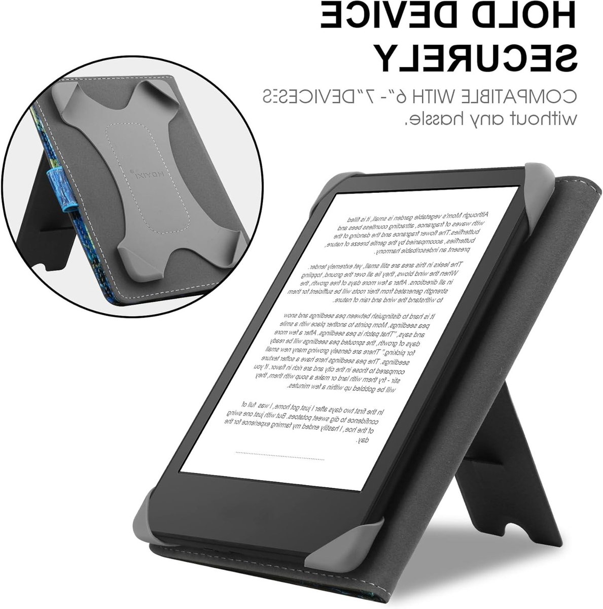 Universele Beschermhoes voor 6.8 Inch en 7 Inch E-Readers - Geschikt voor Kindle, Kobo en PocketBook - Duurzame E-Book Reader Cover met Stijlvolle Bescherming – foto 3