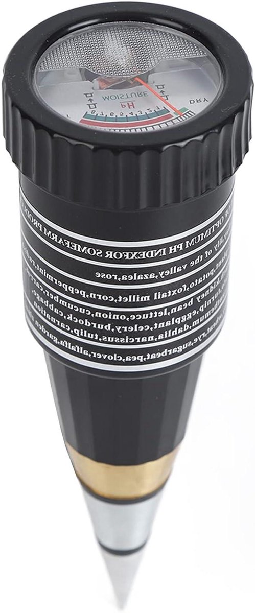 Bodemtester 3-in-1 - Vocht PH-meter - Planten Verzorgen - Geen Batterijen Nodig - Legeringssonde - Zilver