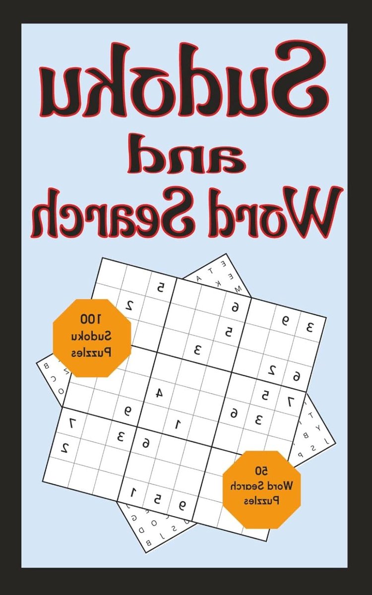 Puzzelboek - Denksport Boek - Reis Entertainment - 2-in-1 Puzzels - Compact Formaat - Mat Zwart