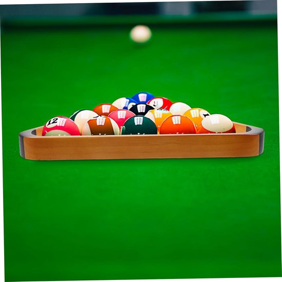 Biljart Triangle Rack - Pooltafel Frame - Spel Voorbereiden - Standaard Ballen - 33x29x3cm - Zoals Getoond — afbeelding 2