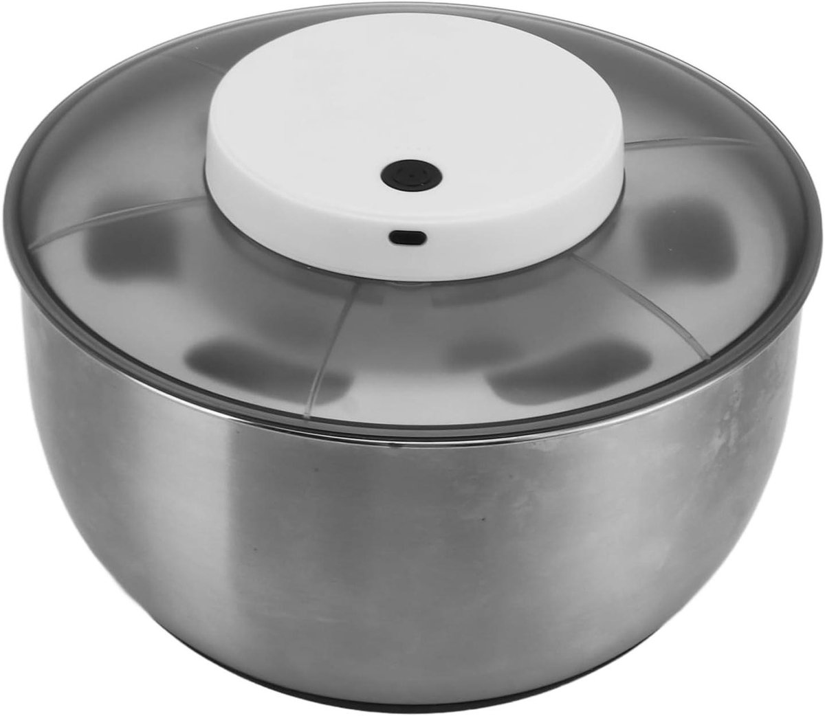 Salade Spinner - Groente Droger - Keuken Hulp - Elektrisch Draaien - Set van 5 - Zilver