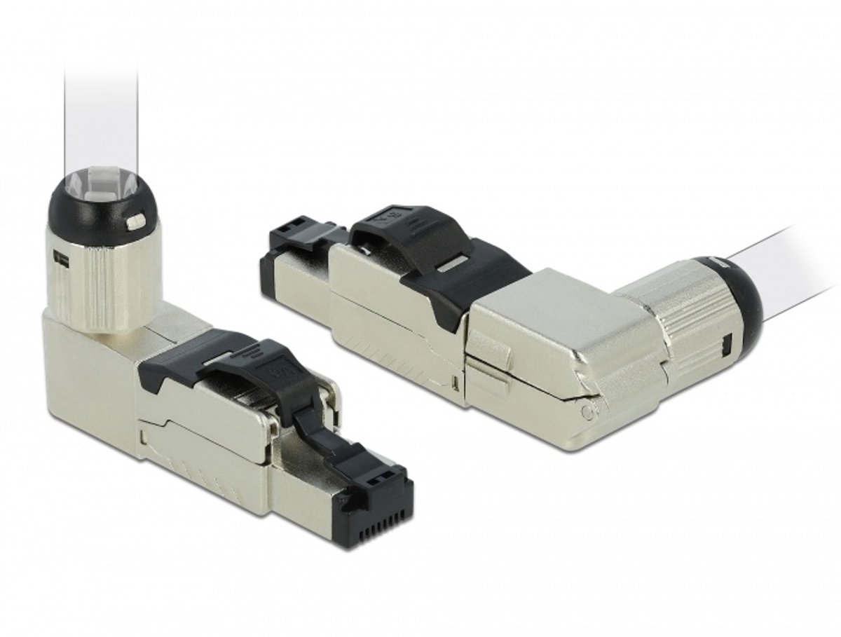 RJ45 plugveldsemblage CAT6a metaal hoek