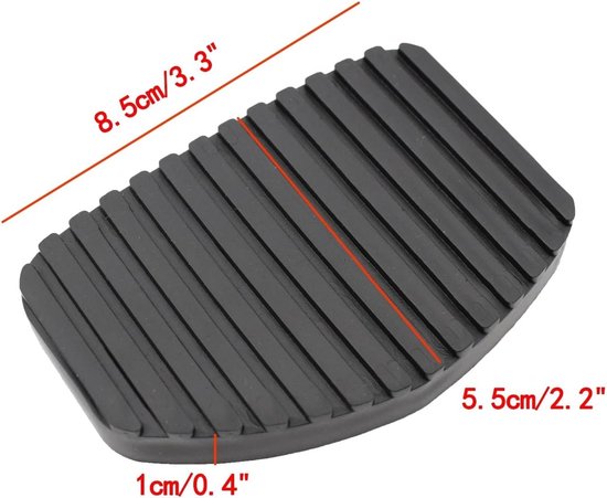 Pedaalhoezen Set - Remkoppelingspedaal Rubber - Auto Rijcomfort - Antislip Oppervlak - 2 Stuks - Zwart — afbeelding 5