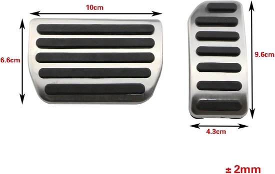 Pedaalhoezen Set - Voetsteun Pedaal - Auto Interieur - Antislip Ontwerp - Roestvrijstaal - Zwart — afbeelding 4