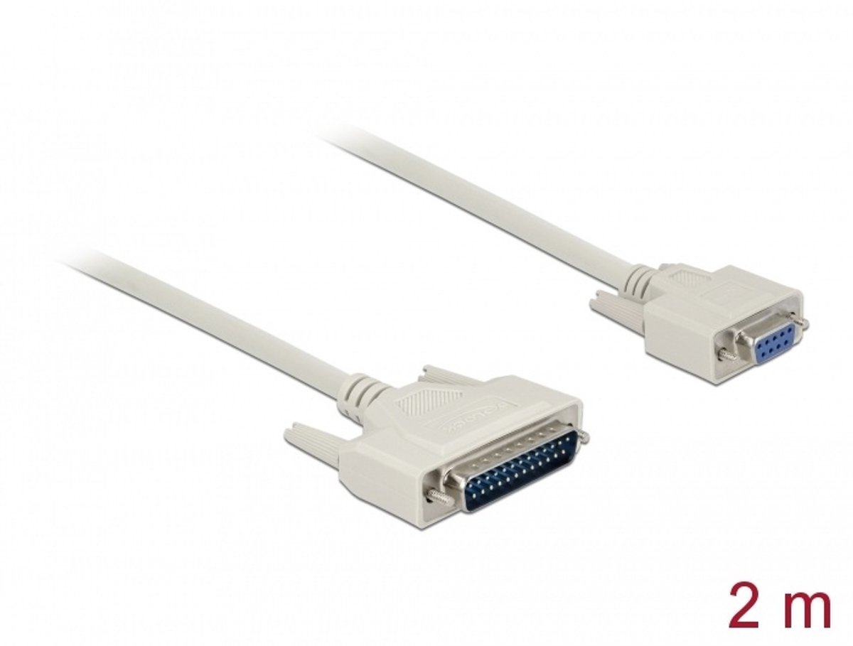 Seriële kabel D-sub 25 mannelijke naar D-Sub 9 vrouwelijk 2 m