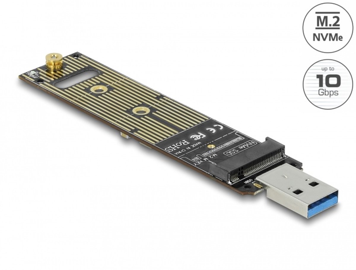Delock Converter for M.2 NVMe PCIe SSD with USB 3.1 Gen 2