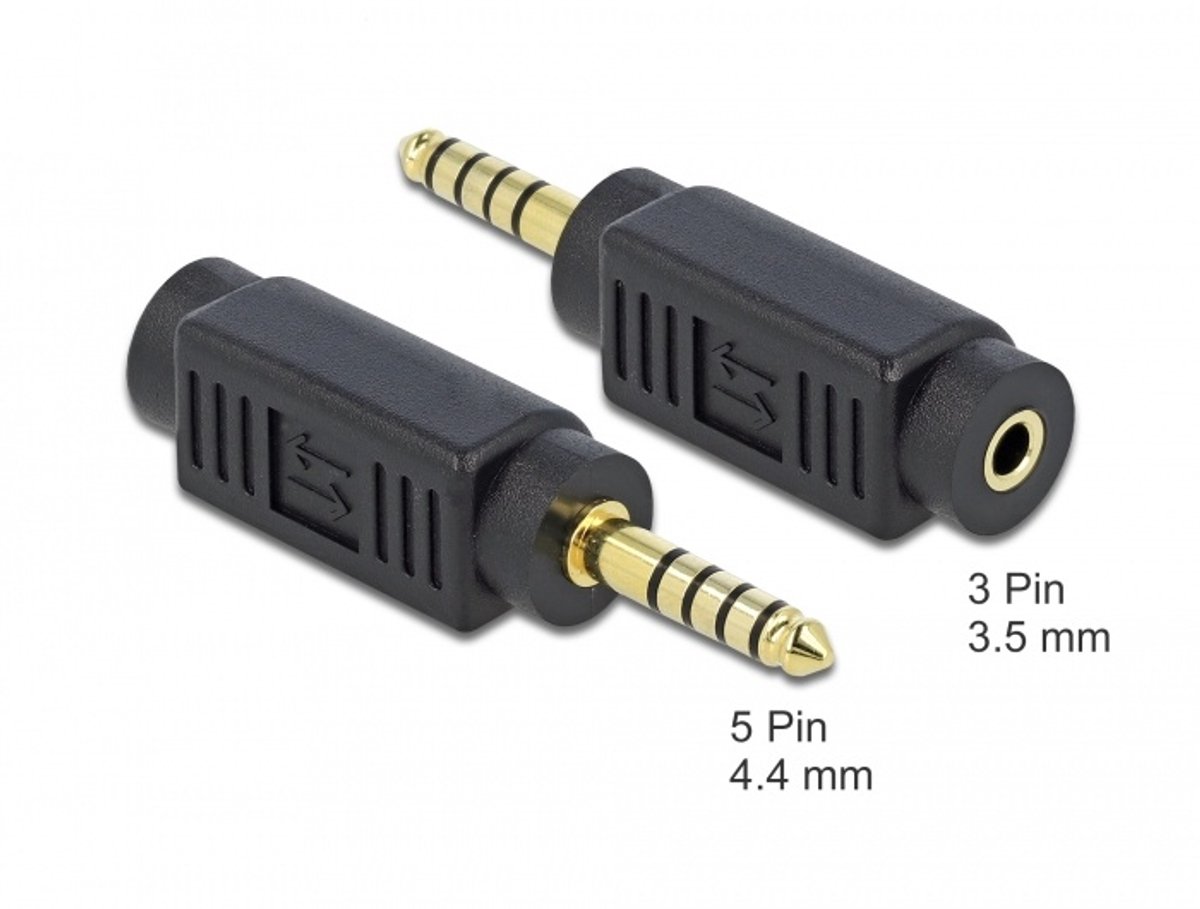 Delock Adapter Stereo jack male 4.4 mm 5 pin to Stereo jack female 3.5 mm 3 pin
