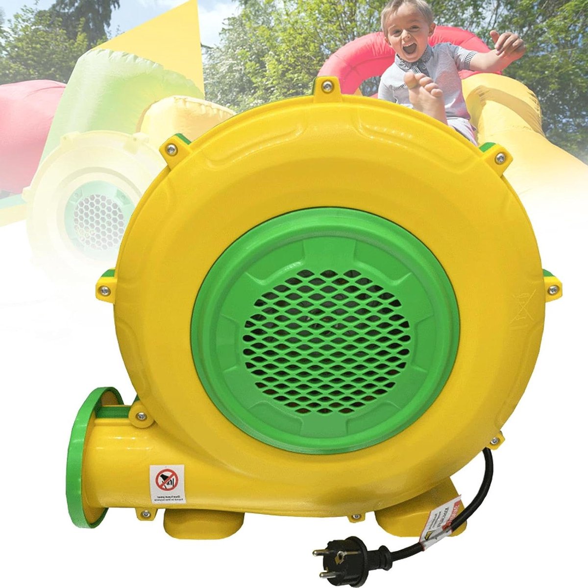 Elektrische Luchtblazer - Pomp Ventilator - Springkussen Opblazen - Krachtige Motor - 37x18x37cm - Zwart
