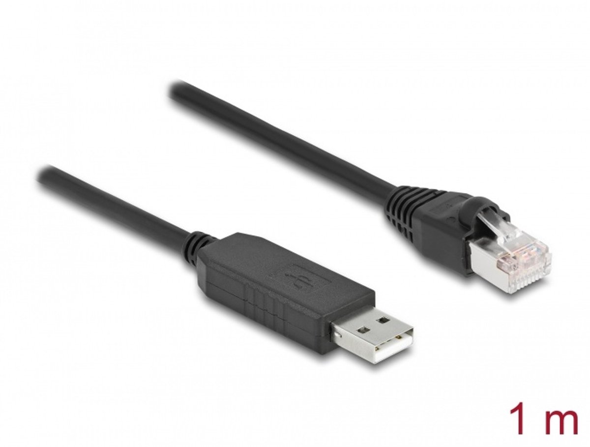 Seriële verbindingskabel met FTDI-chipset, USB 2.0 Type-A mannelijk naar RS-232 RJ45 MAN