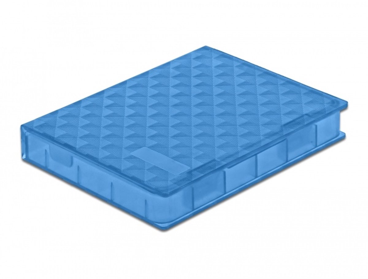 case voor opslagstations Hoes Kunststof Blauw